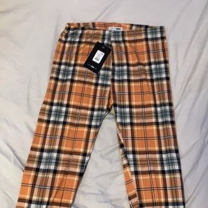 plaid leggings
